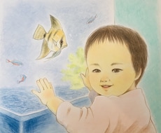 色鉛筆で記念日やプレゼントにイラスト描きます 柔らかタッチの色鉛筆で一点もののプレゼントはいかがですか