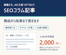 SEO・AI検索を意識したコラム記事を書きます イメージ1