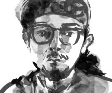 渋いモノクロイラスト描きます 人物画等、水墨画風、かっこいい