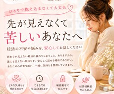 妊活の不安や悩みをお聞きし整理します イメージ1