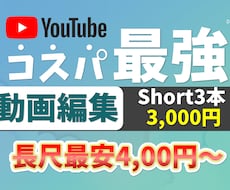 コスパ最強【ショート３本3000円】動画編集します イメージ1