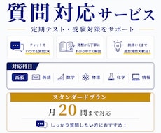高校生・高卒生の質問にチャットでお答えします 【スタンダードプラン】高校生・高卒生の質問対応