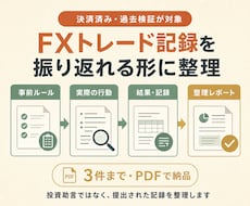 決済済みFXトレードの振り返り記録を整理します イメージ1