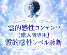 霊的感性開花コンテンツ【購入者専用】鑑定します 霊的感性レベル診断＆個別フォローアップ鑑定