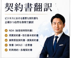 海外営業経験10年以上｜契約書を翻訳しますます イメージ1