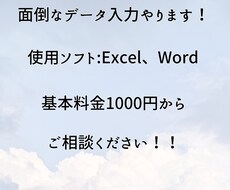 データ入力やります イメージ1