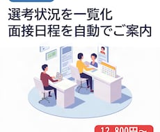 採用の選考管理と面接案内を自動化します イメージ1