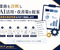 業務を診断しAI活用・改善策を提案します 業務改善診断書をPDFで作成・納品します
