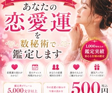 あなたの恋愛運を数秘術で鑑定します 恋愛運は、生まれ持った数字から読み解くことができます