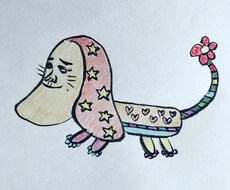個性的な犬の絵を描きます イメージ1