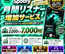 Spotify月間リスナー2000人増やします イメージ1