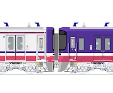 架空鉄道の車両イラスト(前面・側面)を描きます イメージ1