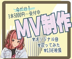 5000円～MV制作します イメージ1