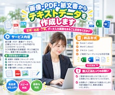 画像・PDF・紙文書からテキストデータを作成します イメージ1
