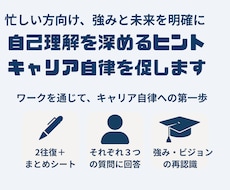 自己理解を深めるヒント、キャリア自律を促します 忙しい方向け。強みと未来を明確に、キャリア自律への第一歩を