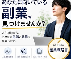 人生経験からあなたに合う副業を設計します あなた専用の副業戦略書を作成します