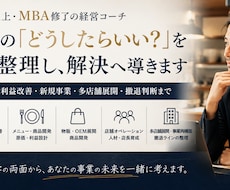 経営者の「どうしたらいい？」を一緒に整理します 業種・内容問わず、何でも経営相談・壁打ち60分