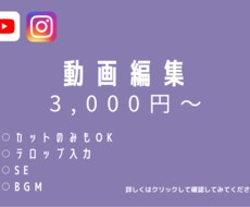 カット・テロップ編集承ります イメージ1
