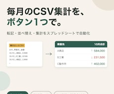 毎月のCSVを今の集計表にまとめます イメージ1