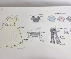 洋服のデザインを絵に描いて考えます イメージ1
