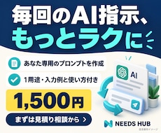 用途に合うAIプロンプトを作成します イメージ1