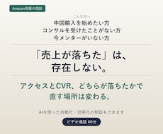 Amazon物販の相談、単発1時間で受けます イメージ1