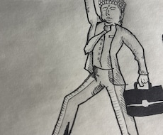 現代社会で働く大仏イラスト描きますます イメージ1