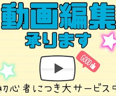 Youtube向け動画編集します 修行中のため、お安く編集承ります！