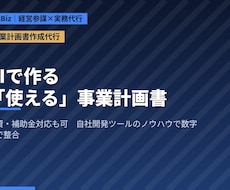 融資対応の事業計画書を作成代行します イメージ1