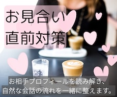 お見合い直前対策＊60分のポイントを押さえます イメージ1