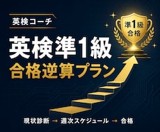 英検準1級の合格逆算学習プラン作成をします イメージ1