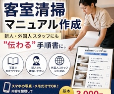 ホテル・民泊の客室清掃マニュアルを作成します イメージ1