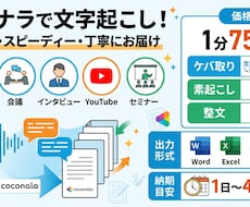 1分75円で文字起こし・テープ起こしを行います イメージ1