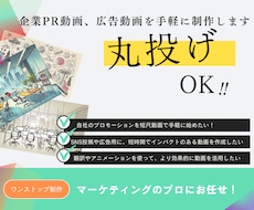 企業PR動画、広告動画を手軽に制作します イメージ1