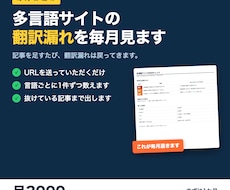 多言語化したサイトの翻訳漏れを点検します イメージ1