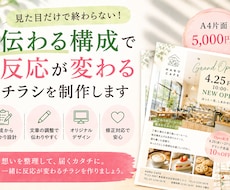 伝わる構成で反応が変わるチラシを制作します イメージ1