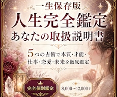 一生保存版｜人生完全鑑定・あなたの取扱説明書ます イメージ1