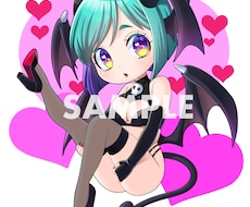 ちびキャラサキュバスちゃんのイラスト販売します イメージ1