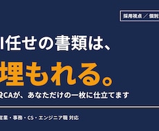 現役CAが受かる履歴書・職務経歴書を作成します イメージ1