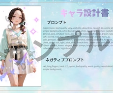 オリジナルキャラクタープロンプト設計書を作成します 同一キャラを再現可能にする設計書作成