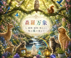 森羅万象、人、動物、植物、物などに残る魂を視ます 霊界と繋がり言葉をお伝えさせて頂きます。