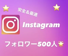 Instagramのフォロワー500人増加致します イメージ1