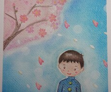 子供の記念写真をパステルアートで描きます イメージ1
