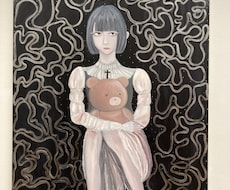 飾りやすいミニキャンパスに可愛い絵を描きます イメージ1