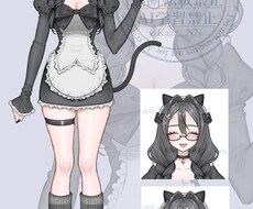 立ち絵(パーツ分け無し)描きます 立ち絵を描ききます！IRIAM等で配信をする方専用です。