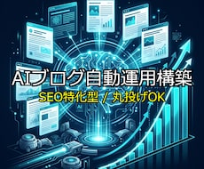 完全自動のSEO特化型AIブログを構築します 放置で集客！最新AIが記事を自動生成・投稿する強力なシステム