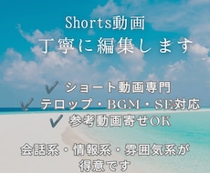 Shorts動画を丁寧に編集します イメージ1