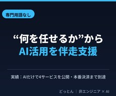 非エンジニア向けにAI業務効率化を伴走支援します イメージ1