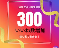 Instagramいいね数300増やします イメージ1