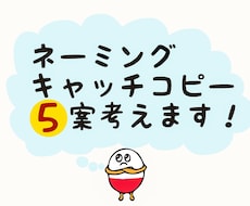 ネーミングorキャッチコピー5案考えます とにかく案が出ない方へ、ヒントが欲しい時にオススメ！